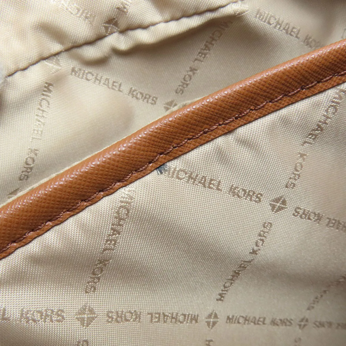 MICHAEL KORS Shoulder Bag PVC white MK signature Women Used