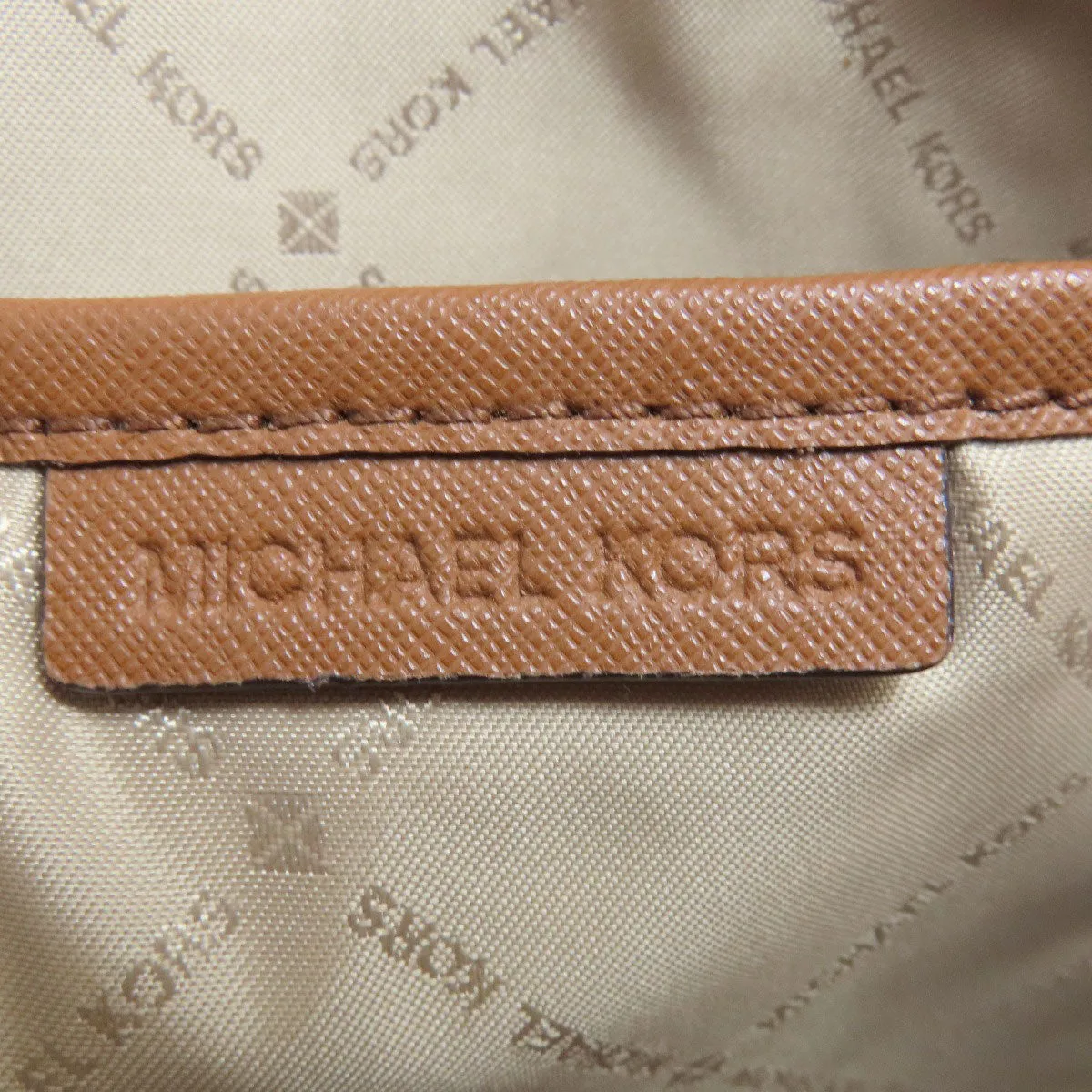 MICHAEL KORS Shoulder Bag PVC white MK signature Women Used