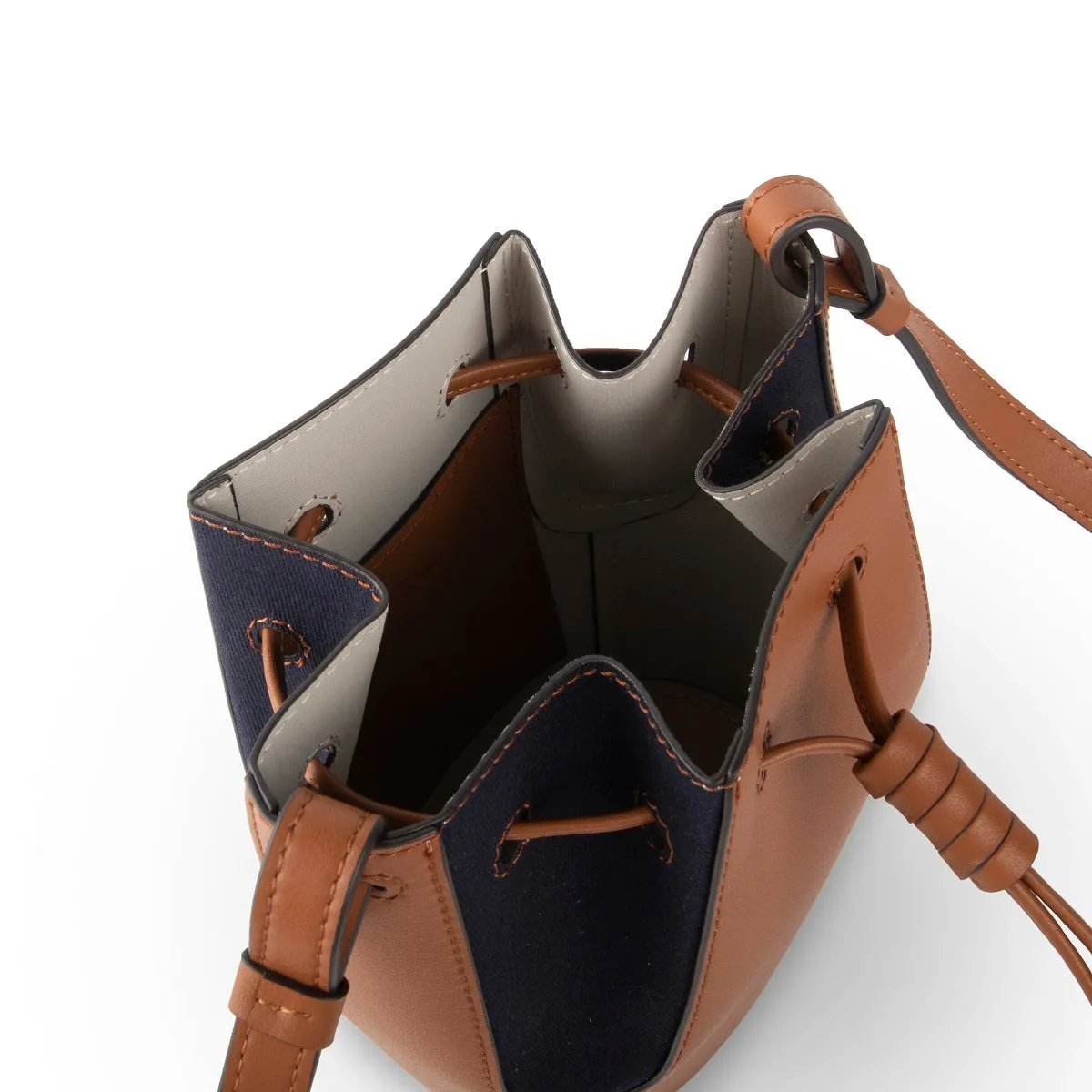 Mini Chantal Drawstring Leather Bag