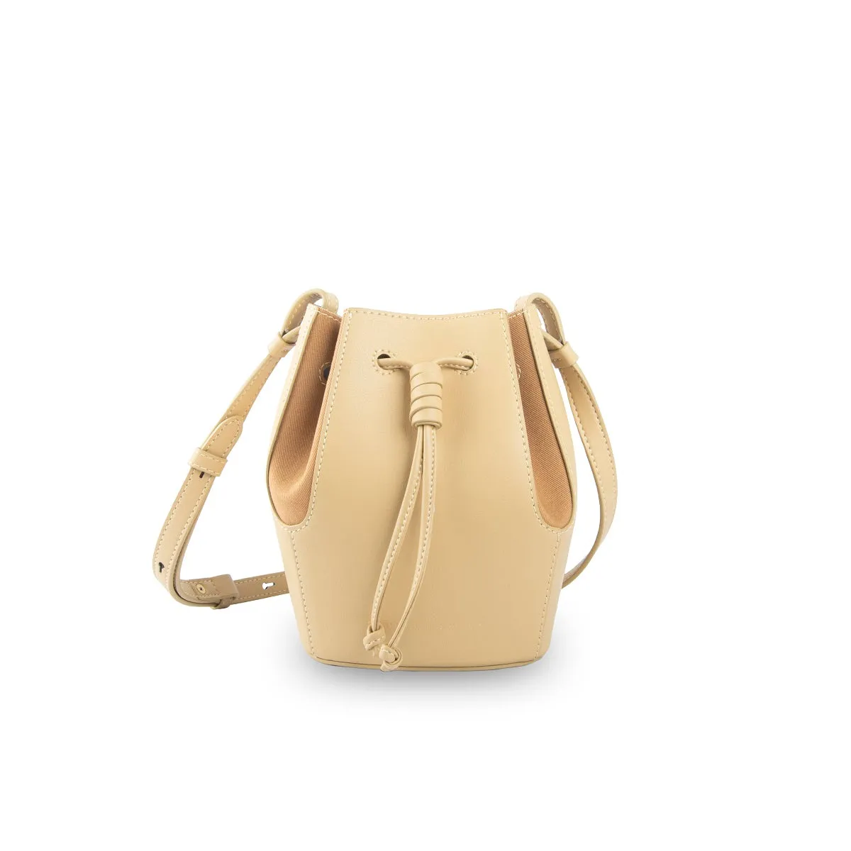 Mini Chantal Drawstring Leather Bag