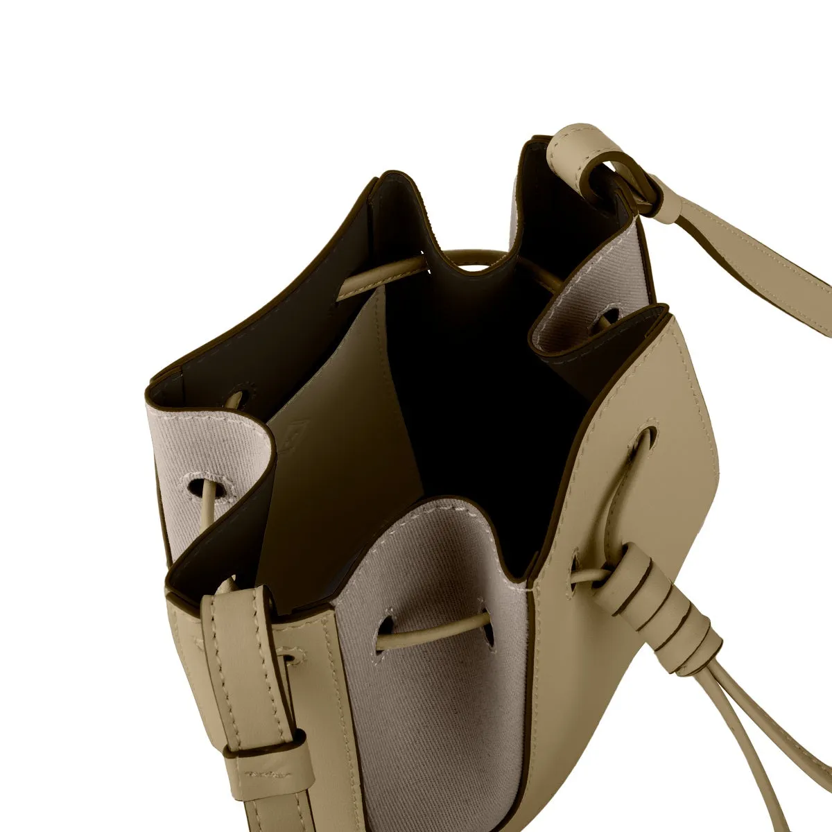 Mini Chantal Drawstring Leather Bag