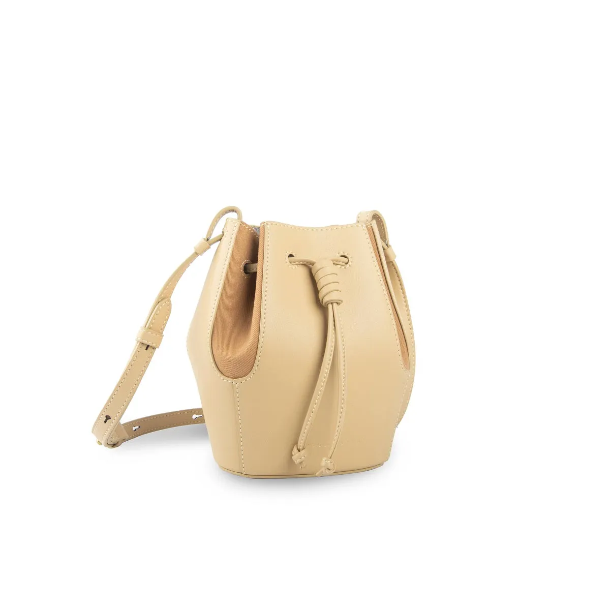 Mini Chantal Drawstring Leather Bag
