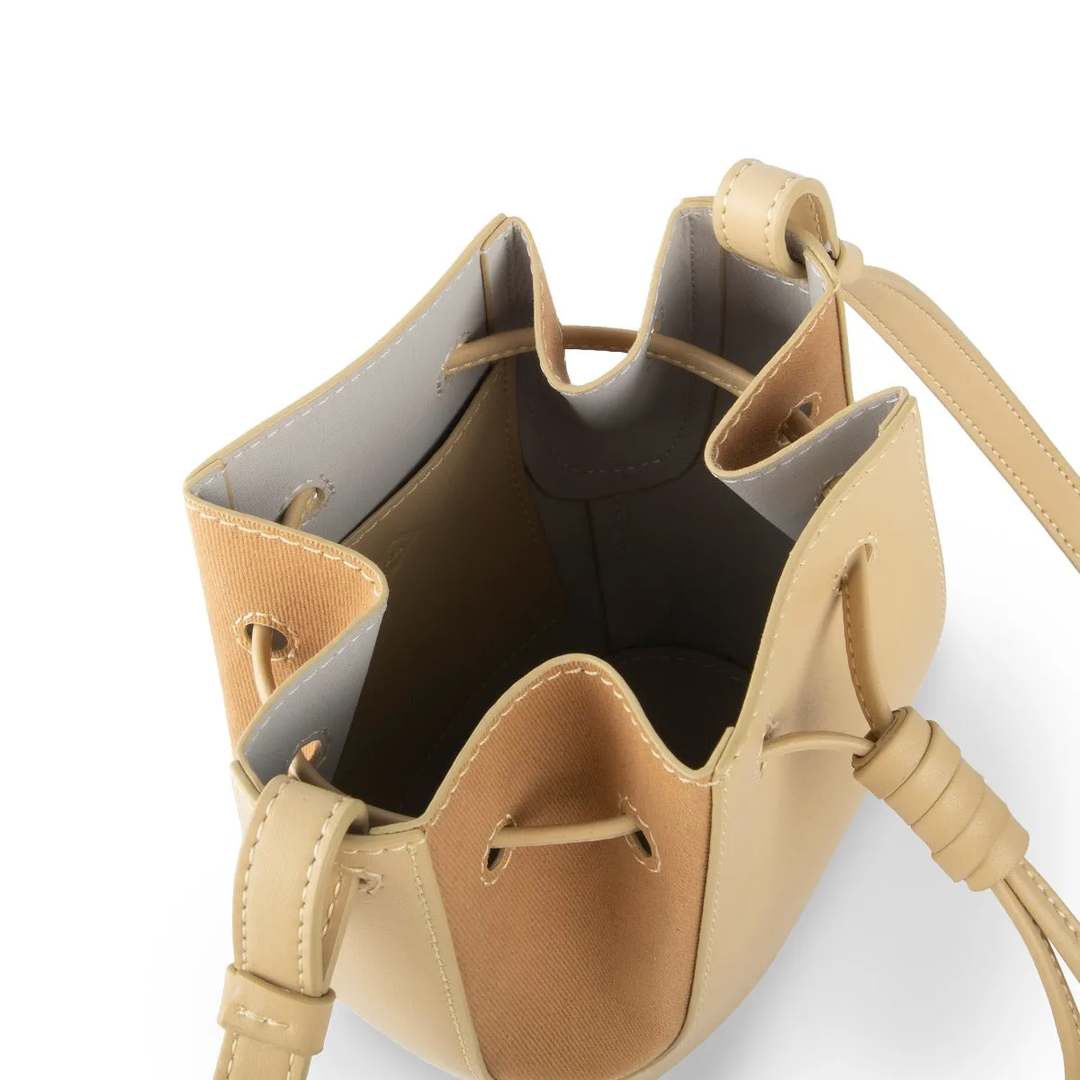 Mini Chantal Drawstring Leather Bag