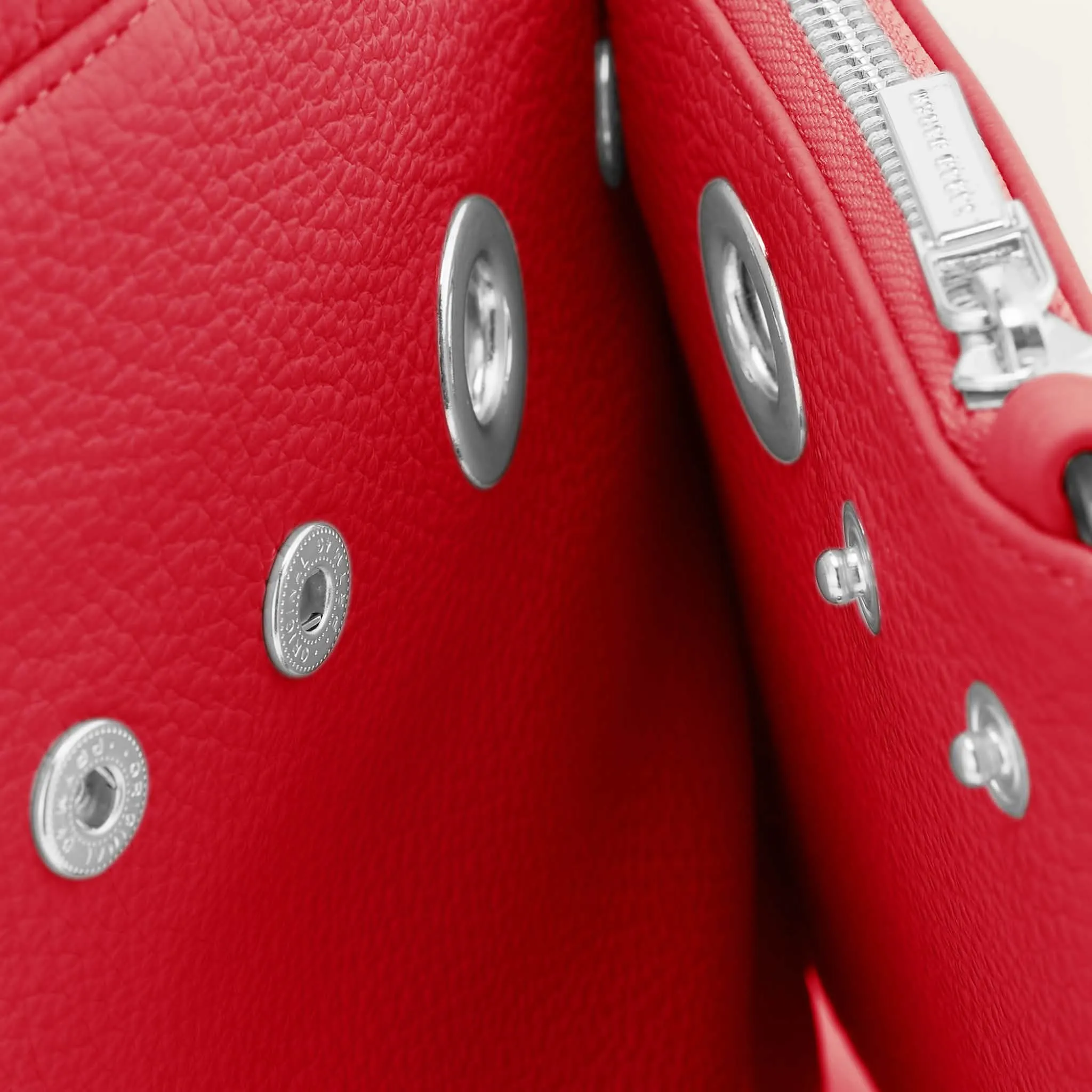 Mini D Tote | Pillarbox Red with Silver hardware