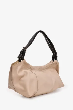 Miu Miu Vintage Cream Black Leather Shoulder Bag