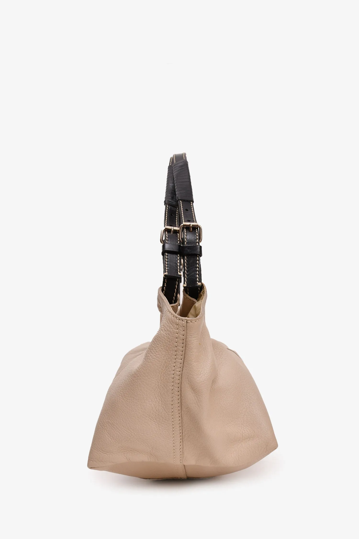 Miu Miu Vintage Cream Black Leather Shoulder Bag