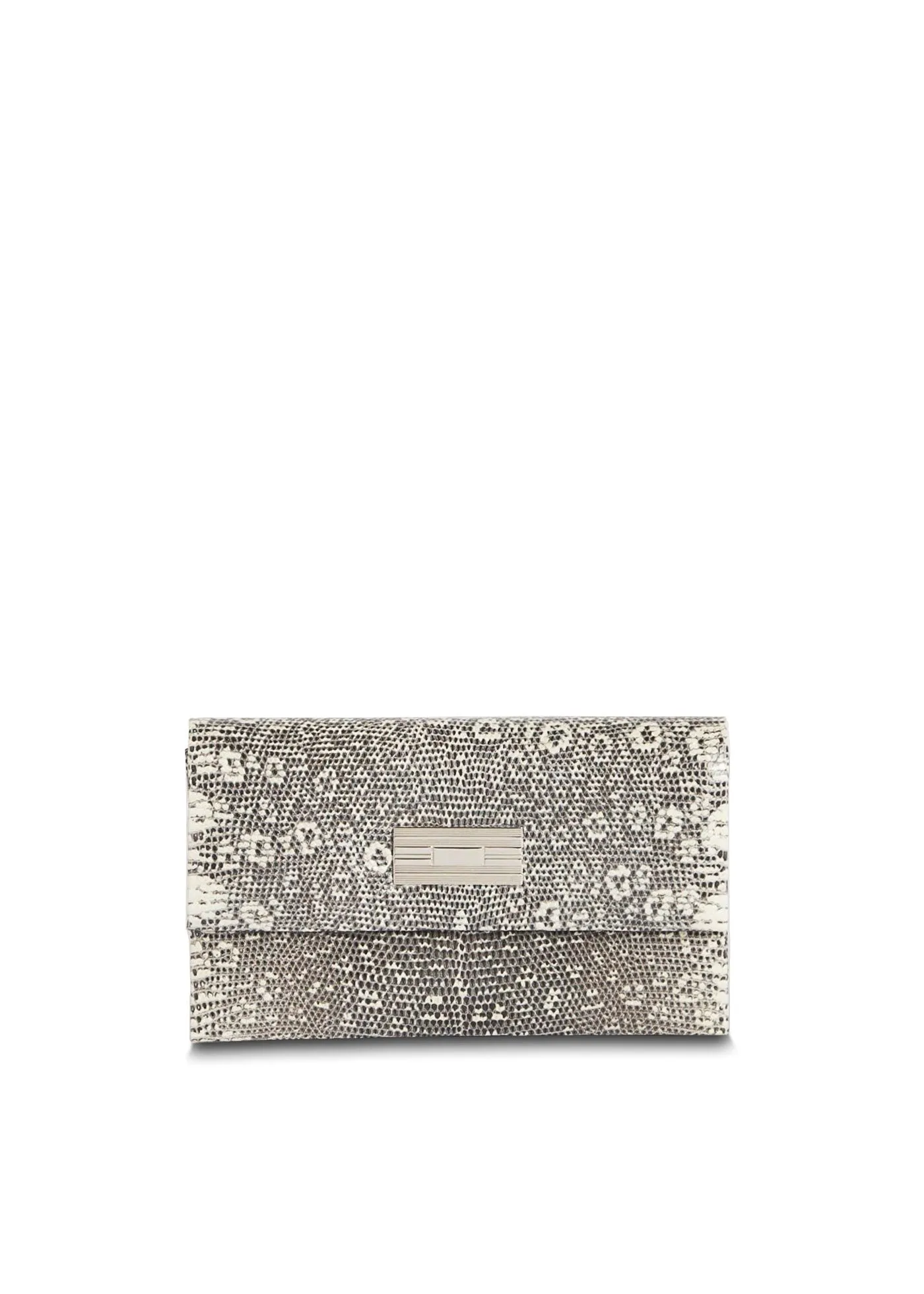 Monogram Clutch, Mini - Black and White Exotic Ring Lizard