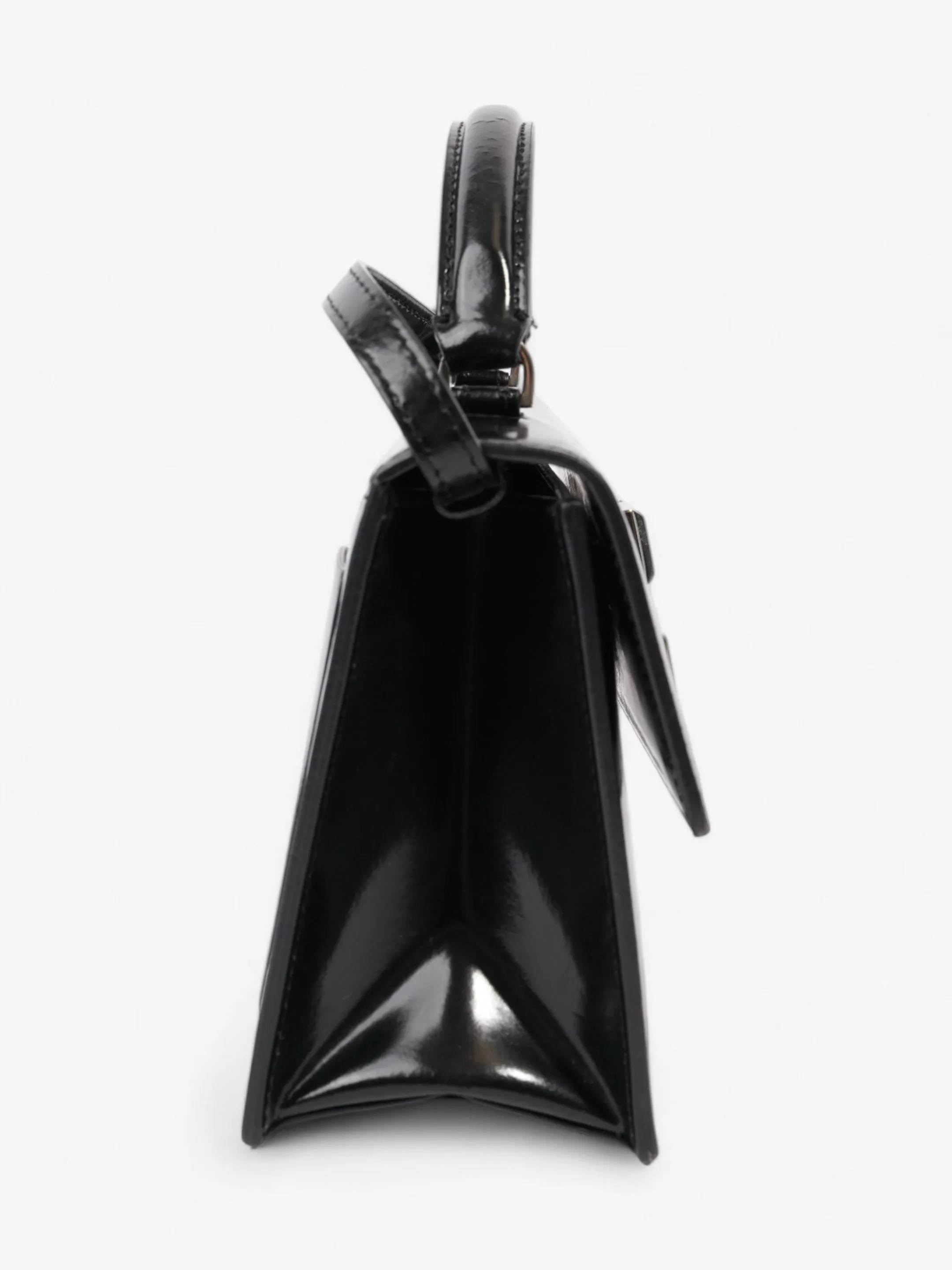 Off White Jitney 1.4 Leather Shoulder Bag - "Virgil Was Here" Black / White Leather