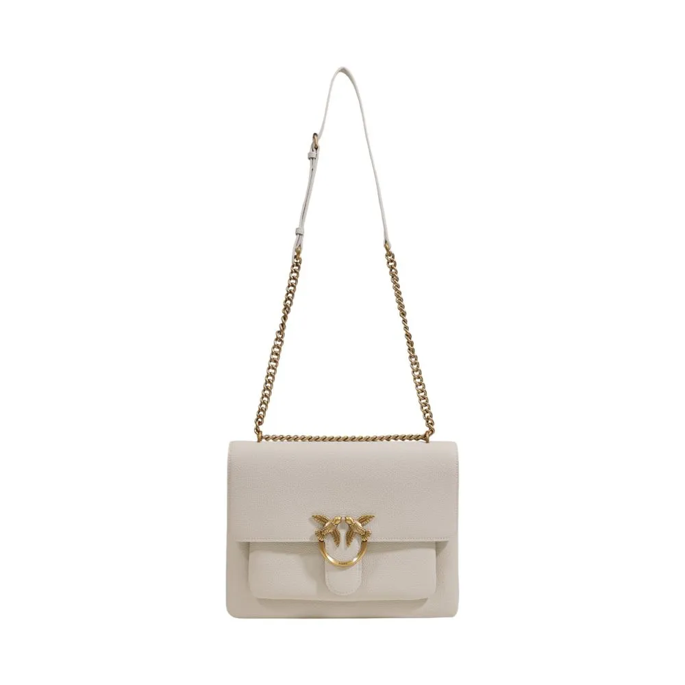 PINKO White Leather Handbag