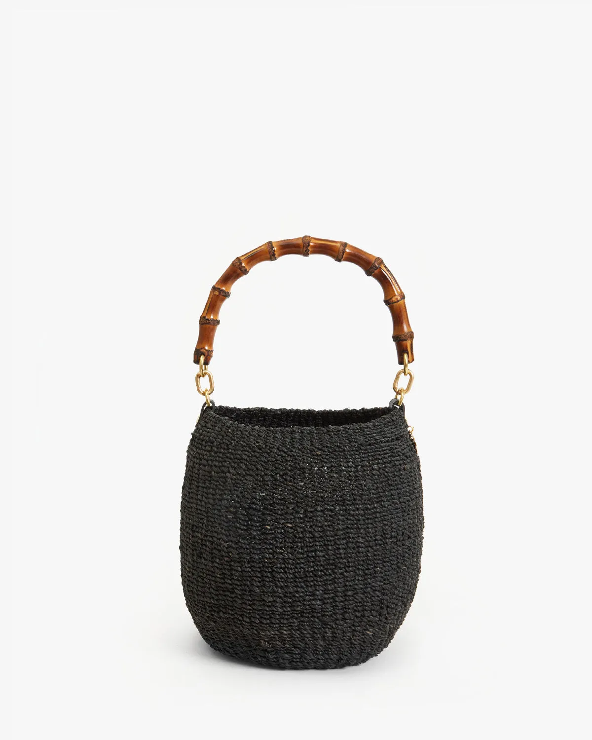 Pot De Miel W/ Bamboo Handle Handbags - Top Handle - Pot De Miel Black W/ Bamboo