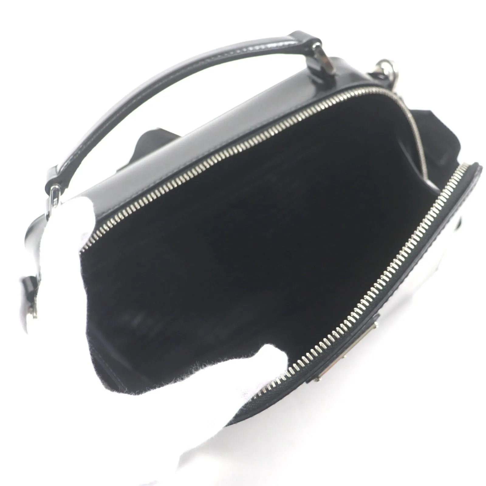 PRADA Shoulder Bag 2VH069 Main: Brushed leather black Brick mens Used