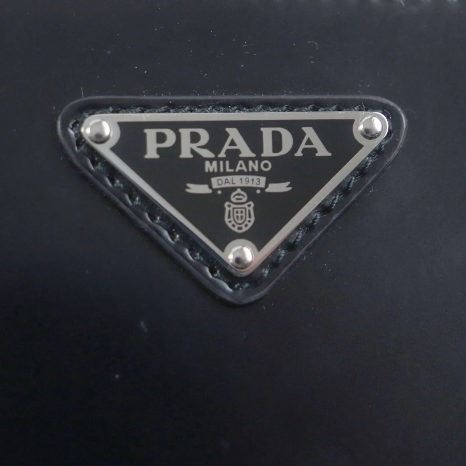 PRADA Shoulder Bag 2VH069 Main: Brushed leather black Brick mens Used