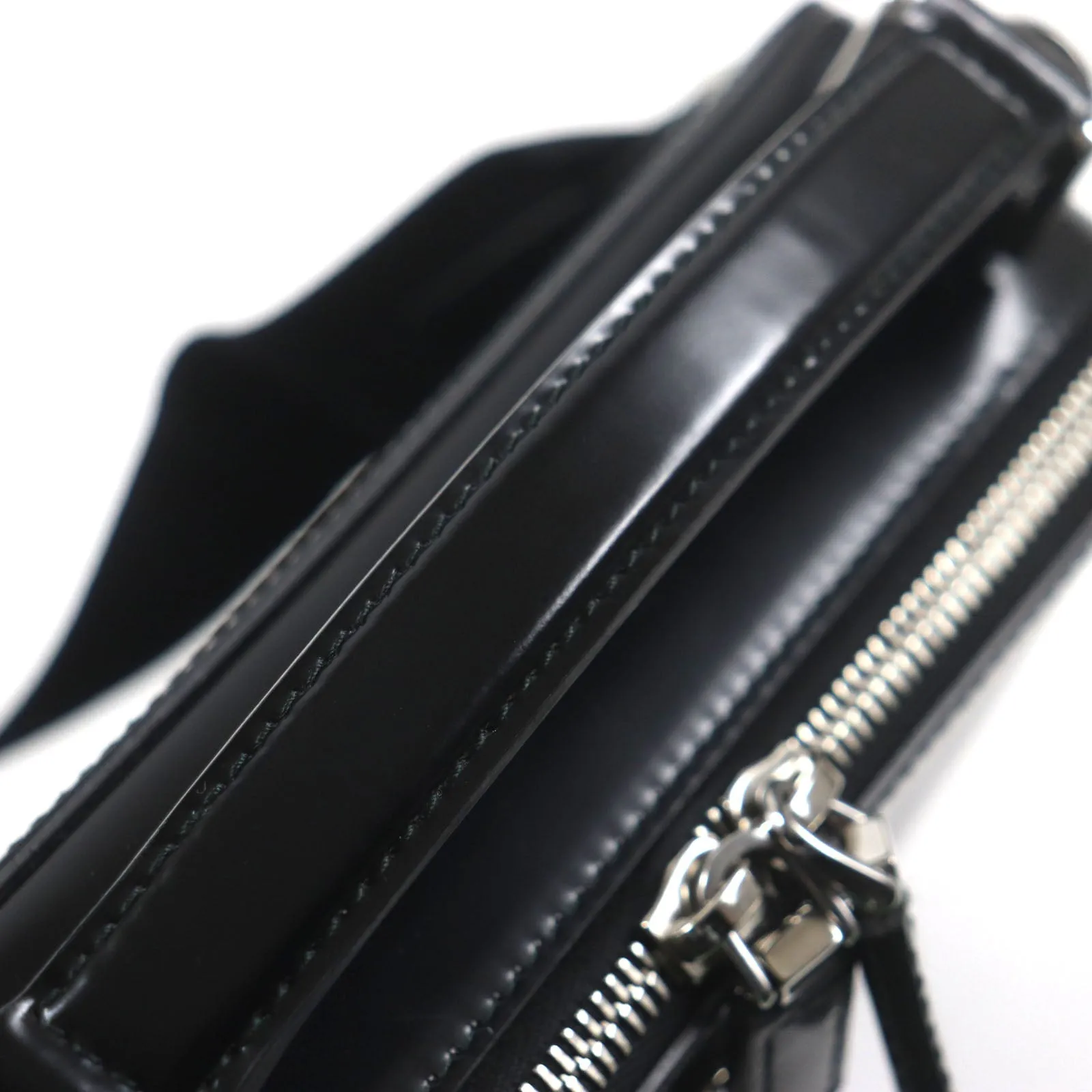 PRADA Shoulder Bag 2VH069 Main: Brushed leather black Brick mens Used