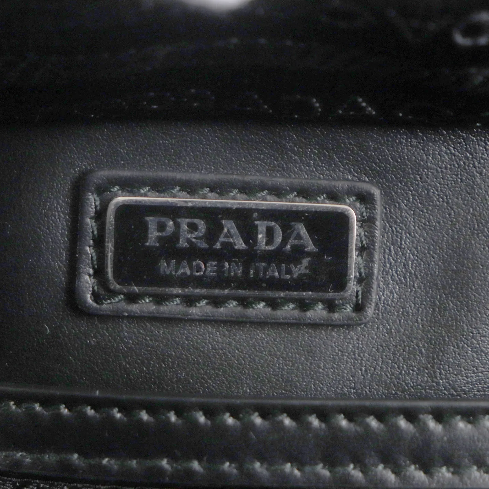 PRADA Shoulder Bag 2VH069 Main: Brushed leather black Brick mens Used