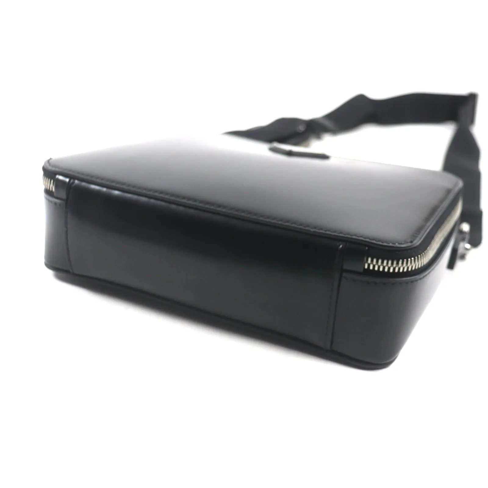 PRADA Shoulder Bag 2VH069 Main: Brushed leather black Brick mens Used