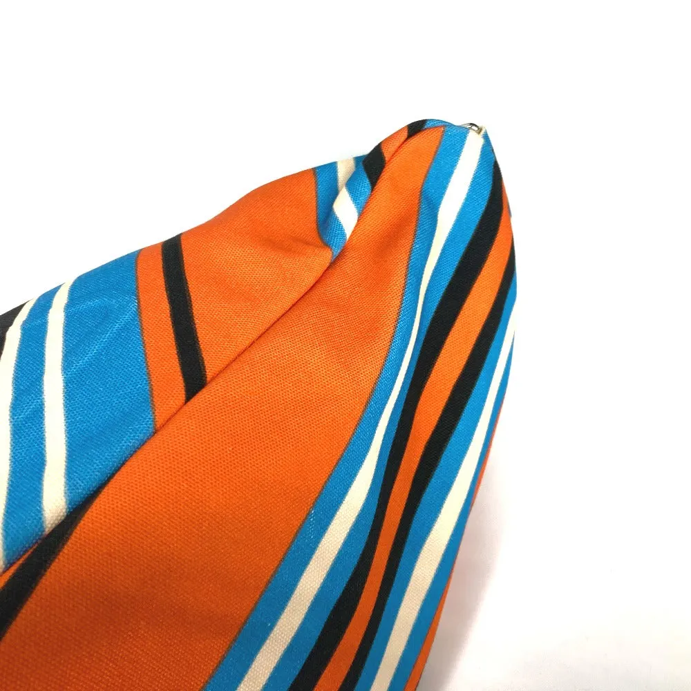PRADA Shoulder Bag 2VY007 canvas Orange stripe Triangle Bayadere mens Used