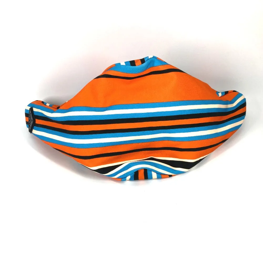 PRADA Shoulder Bag 2VY007 canvas Orange stripe Triangle Bayadere mens Used
