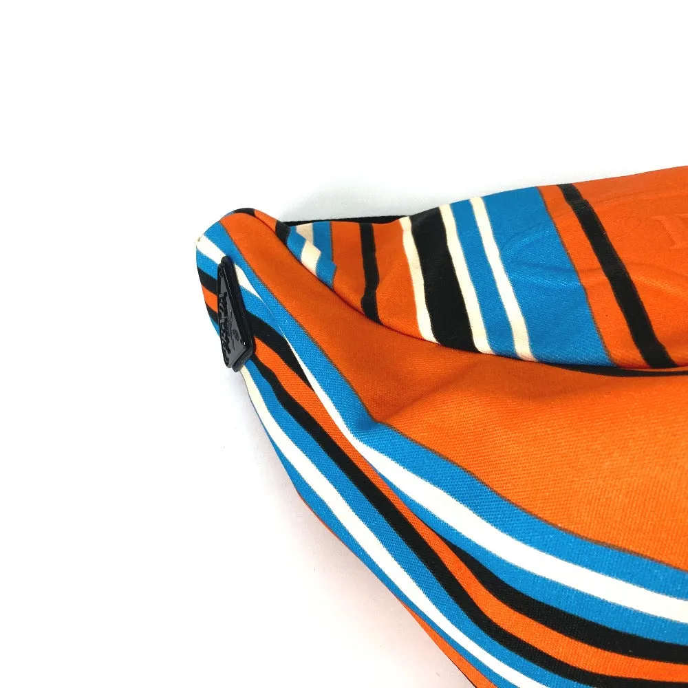 PRADA Shoulder Bag 2VY007 canvas Orange stripe Triangle Bayadere mens Used