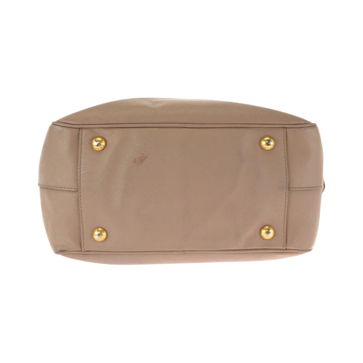 PRADA Shoulder Bag leather Pink White Gold Metal Shoulder Bag Handbag 2way Safiano Women Used