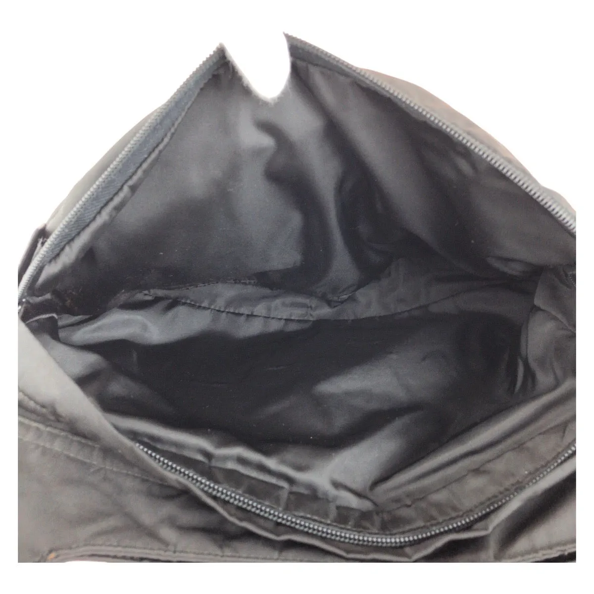 PRADA Shoulder Bag Nylon Black SilverMetal Shoulder Bag Messenger bag Test Triangle With logo Women Used