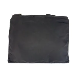PRADA Shoulder Bag Nylon Black SilverMetal Shoulder Bag Test Triangle With logo Women Used