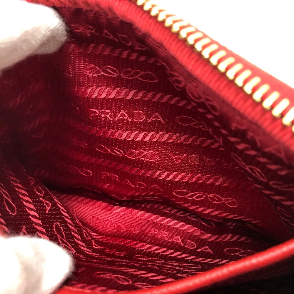 PRADA Shoulder Bag Nylon Red Triangle logo plate unisex(Unisex) Used