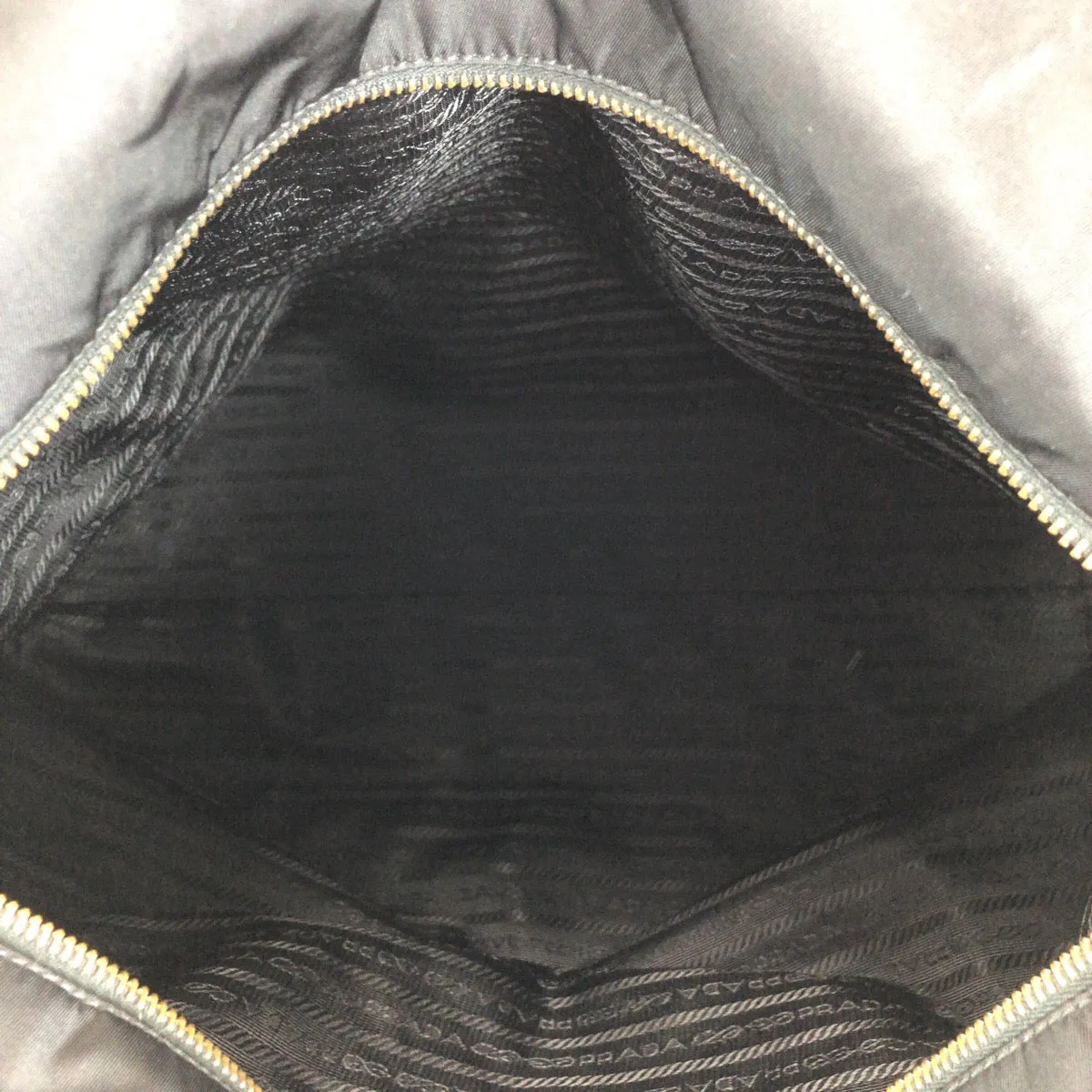 PRADA Tote Bag Nylon, Leather Black Gold Metal Tote Bag Shoulder Bag 2way Testo Saffiano mens Used