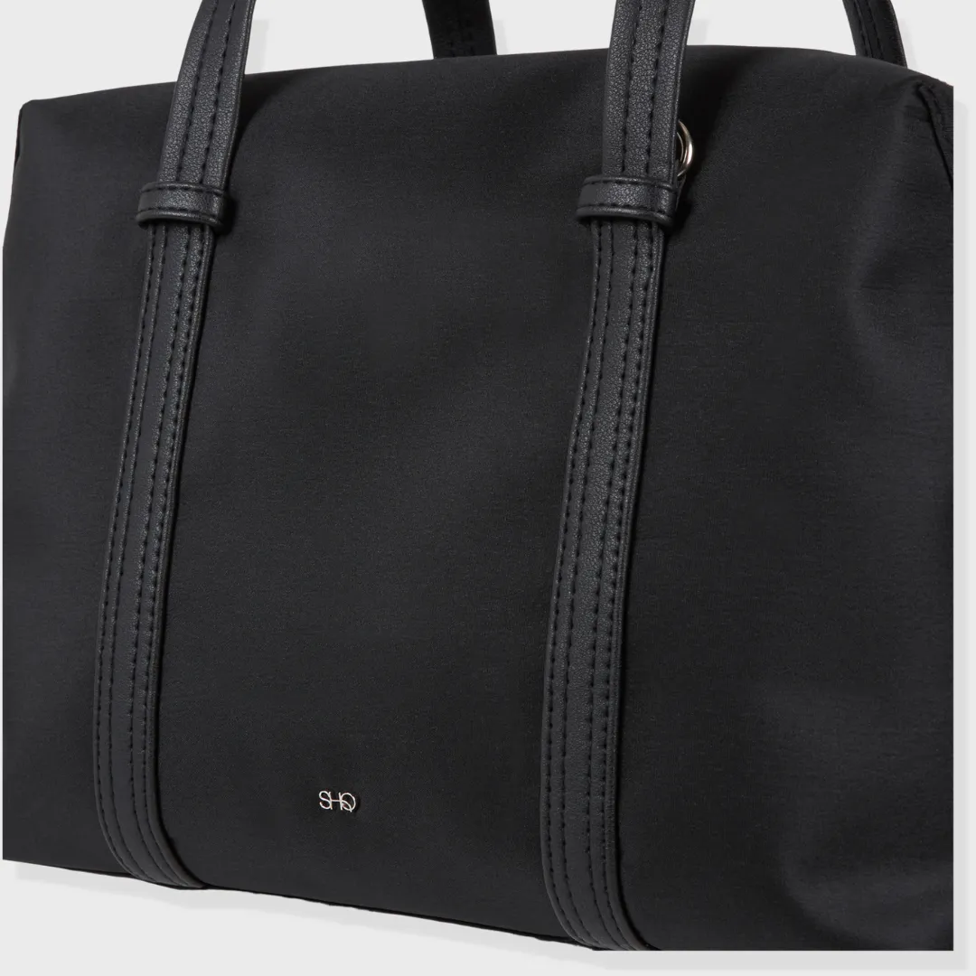 ROME NYLON HAND AND SLING BAG BLACK