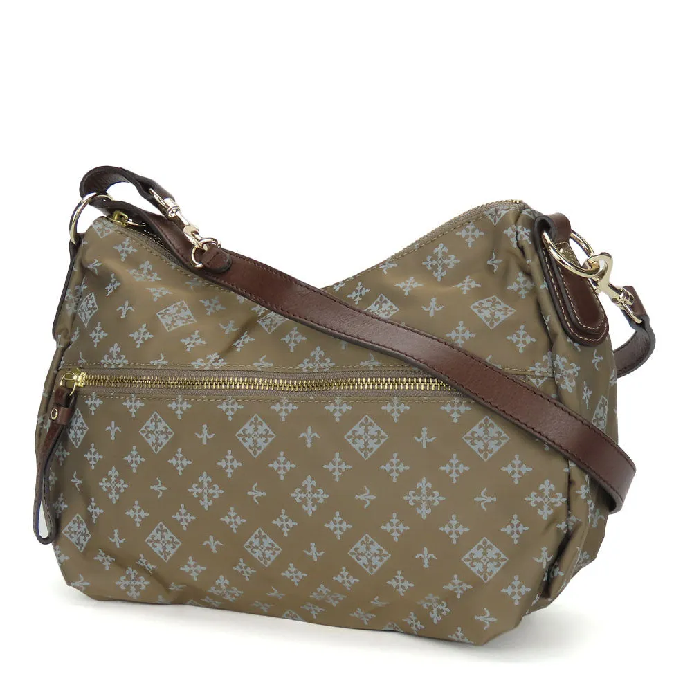 russet Shoulder Bag Nylon, Leather Brown Women Used