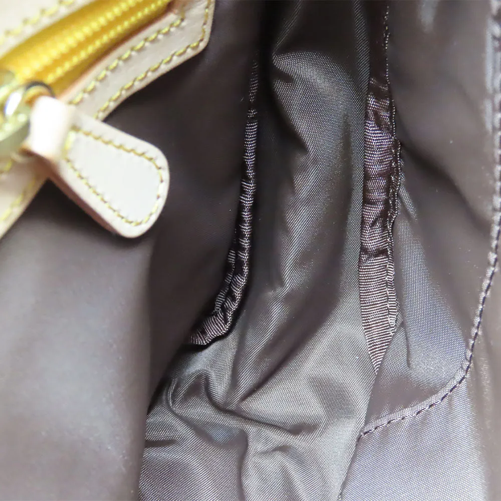 russet Shoulder Bag Nylon, Leather Brown Women Used
