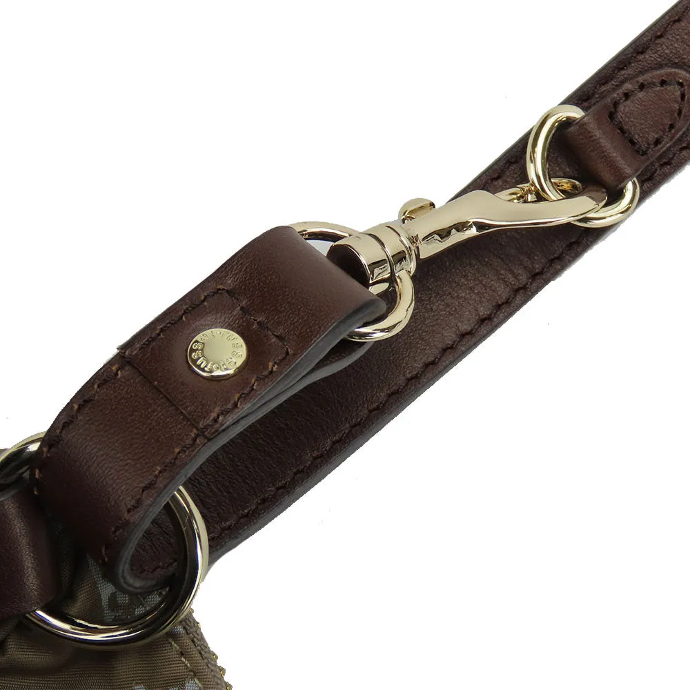 russet Shoulder Bag Nylon, Leather Brown Women Used