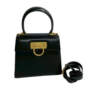 Salvatore Ferragamo Shoulder Bag Calfskin black
