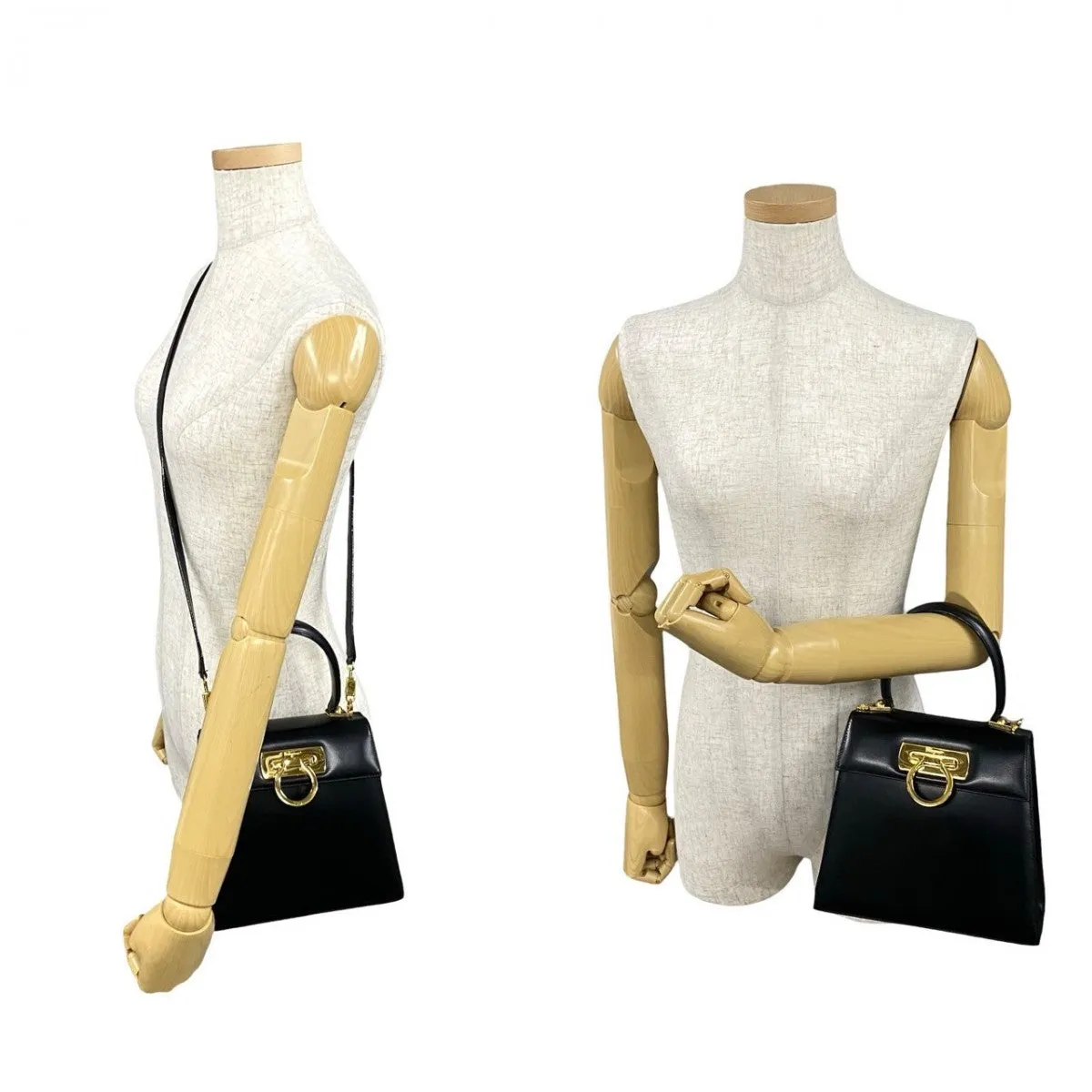 Salvatore Ferragamo Shoulder Bag Calfskin black