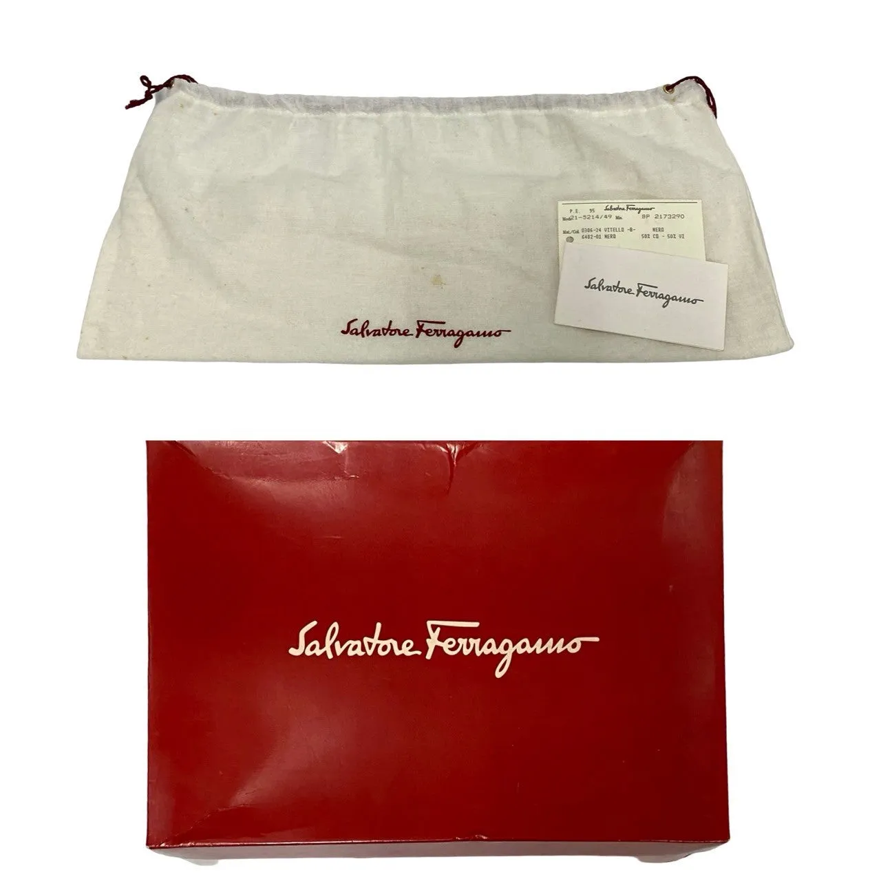 Salvatore Ferragamo Shoulder Bag leather black Vara ribbon Women Used