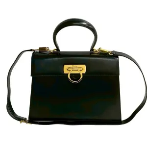 Salvatore Ferragamo Shoulder Bag leather black