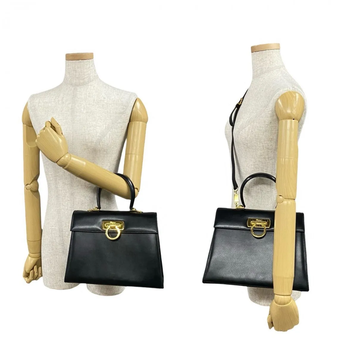 Salvatore Ferragamo Shoulder Bag leather black