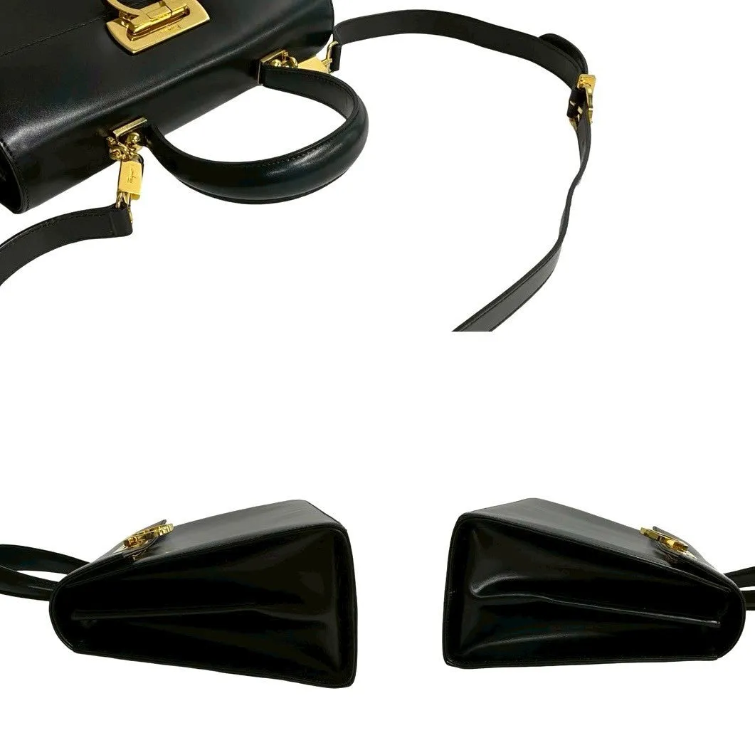 Salvatore Ferragamo Shoulder Bag leather black