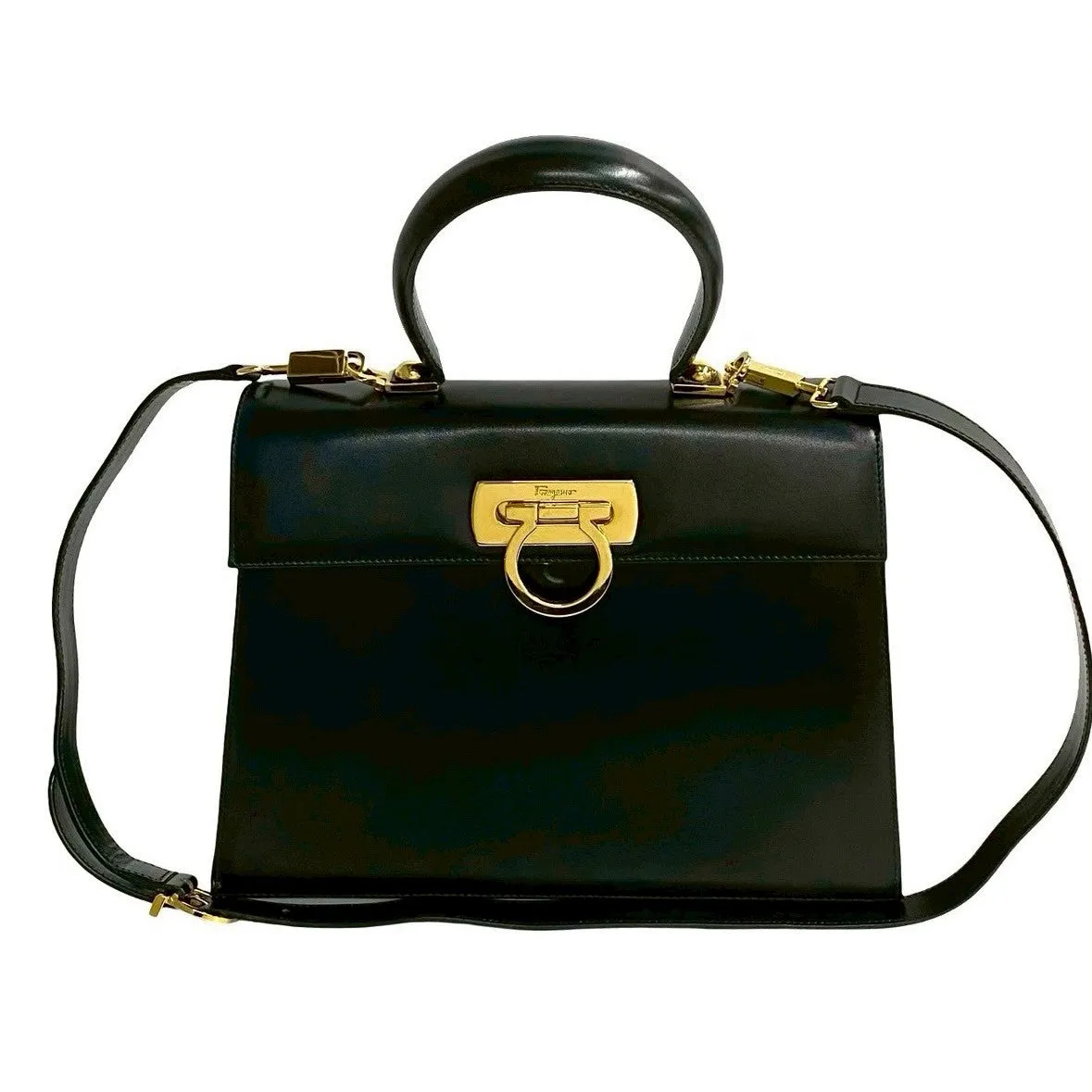 Salvatore Ferragamo Shoulder Bag leather black