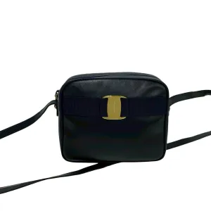 Salvatore Ferragamo Shoulder Bag leather Navy