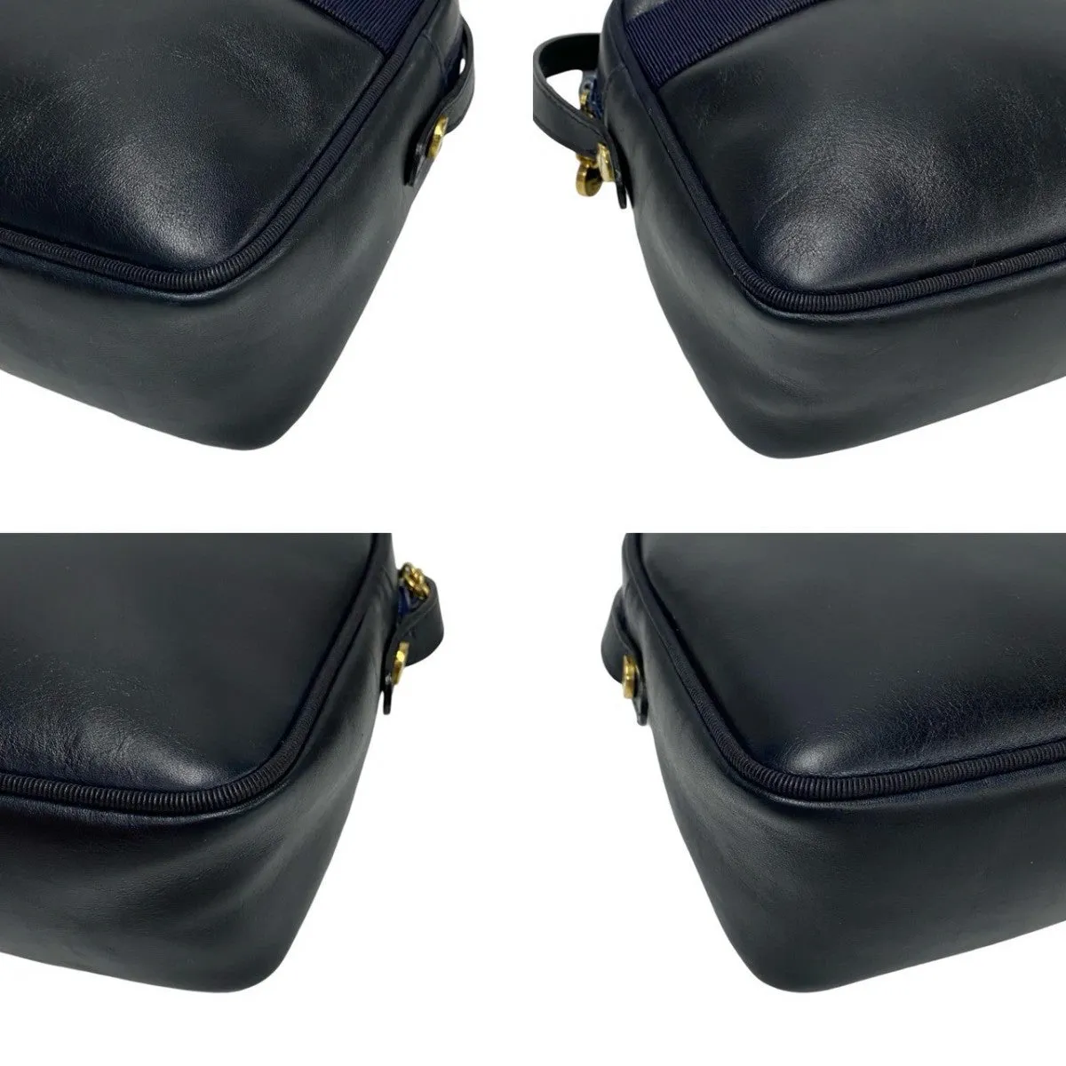 Salvatore Ferragamo Shoulder Bag leather Navy