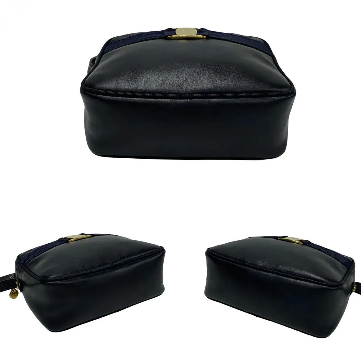 Salvatore Ferragamo Shoulder Bag leather Navy