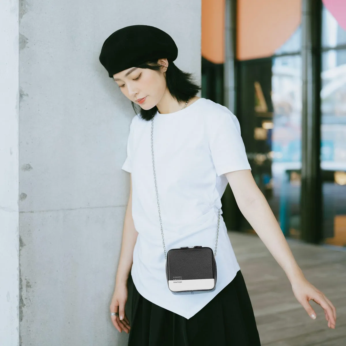Samuel Ashley x Pantone Leather Square Bag