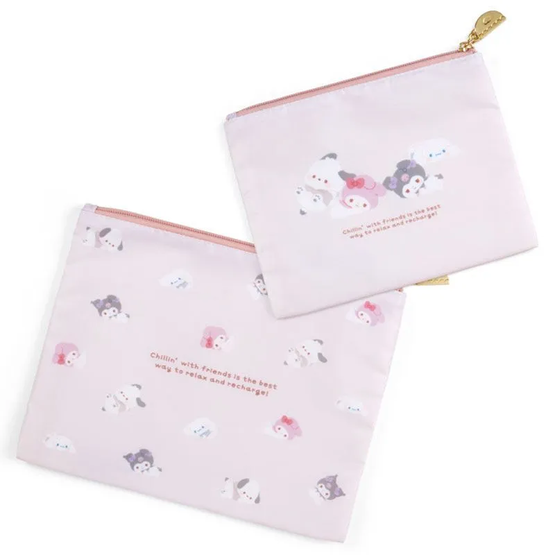 Sanrio Chill Time Flat Pouch Set of 2