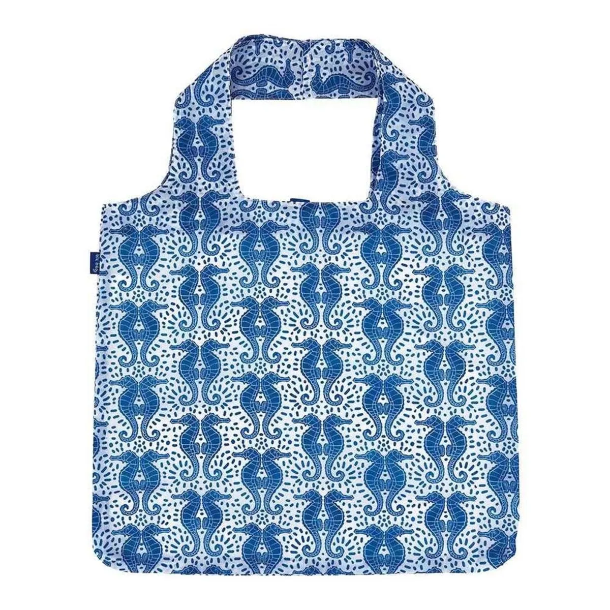 Seahorses blu Reusable Shopping Bag-Machine washable