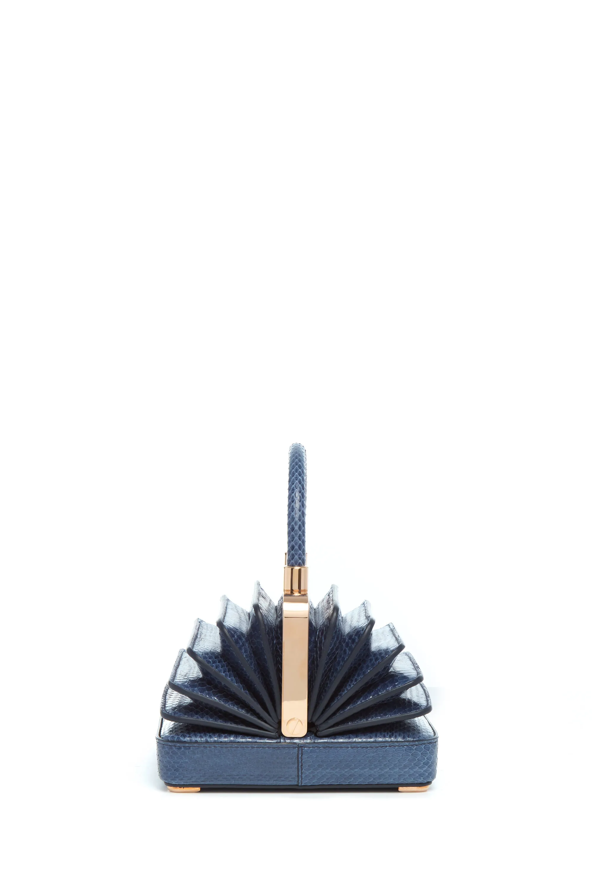 Small Diana Bag in Navy Snakeskin