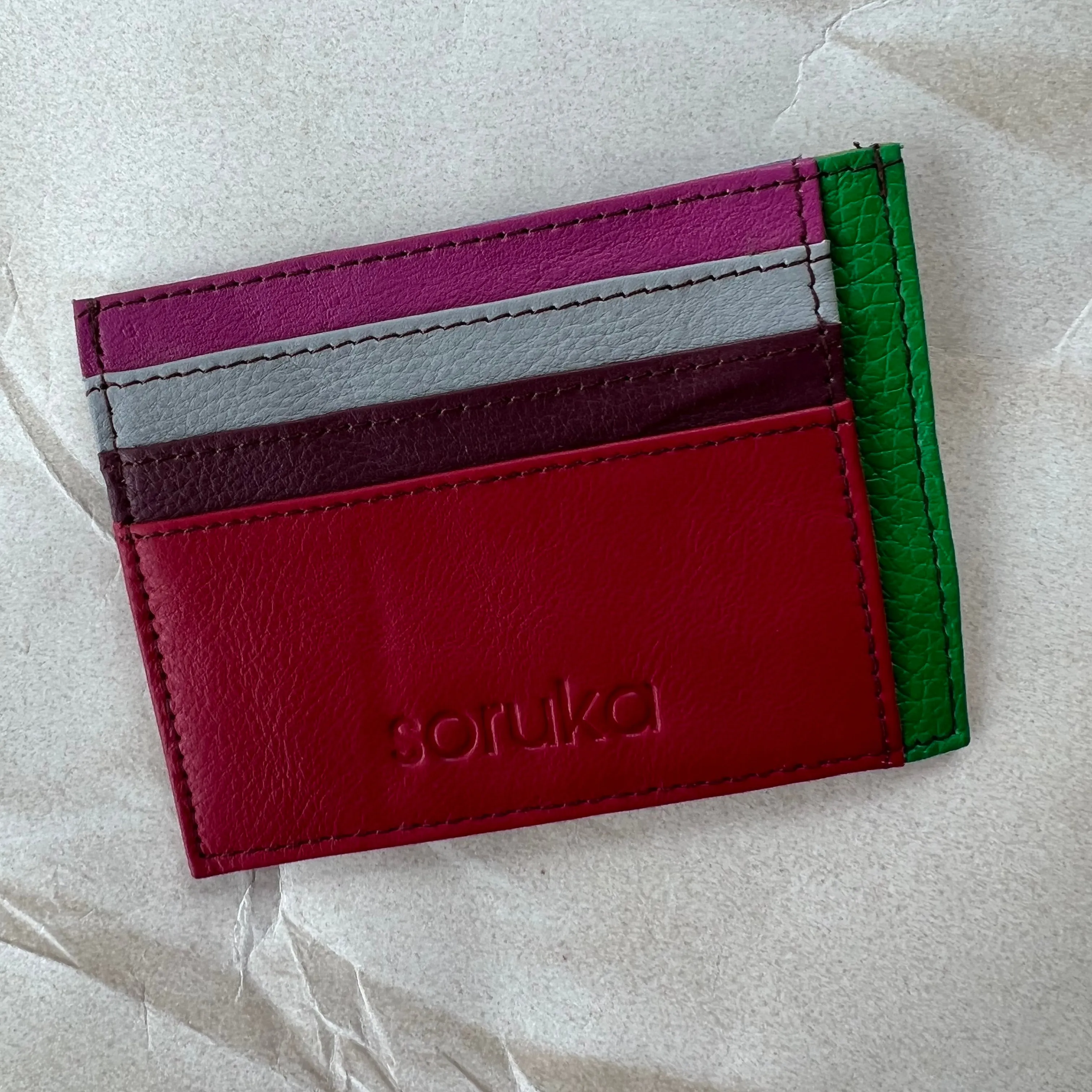Soruka - Brook Card Slot Wallet, Ruby