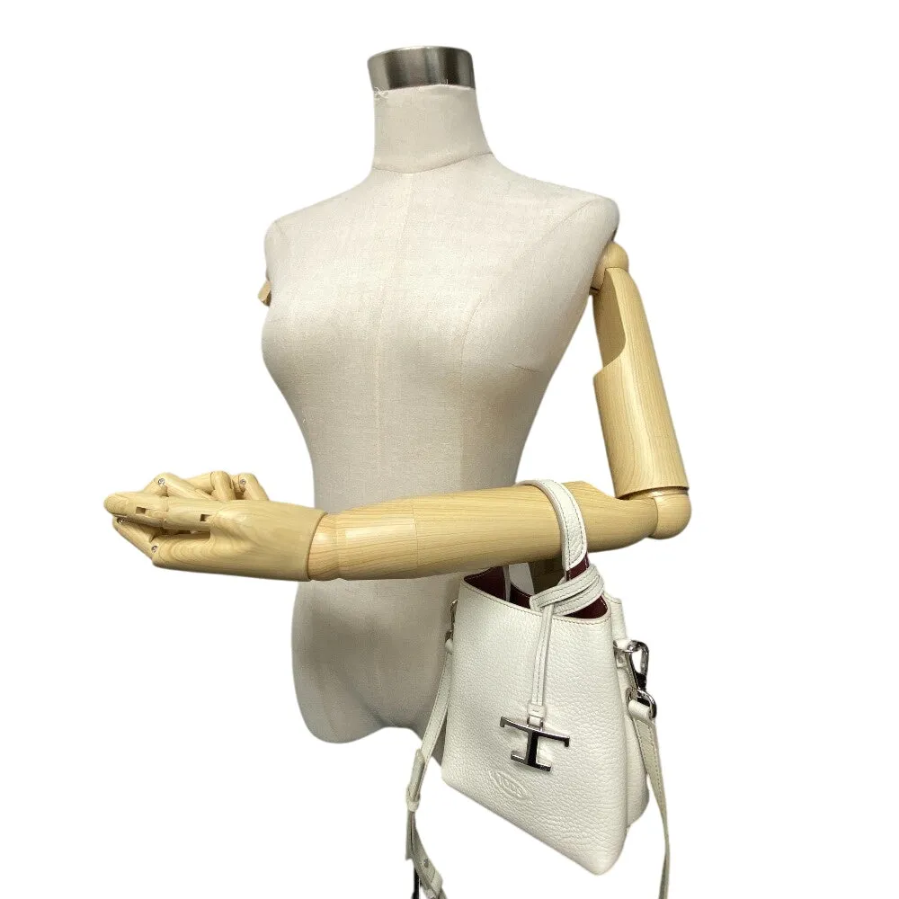 TOD'S Shoulder Bag XBWAPAA9100QNK9P09 leather cream Timeless Women Used