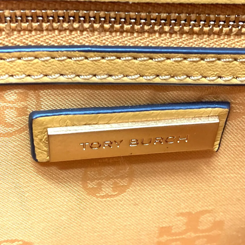 Tory Burch Shoulder Bag Lamb leather yellow logo Women Used