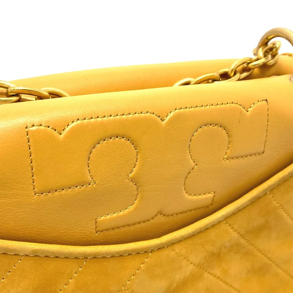 Tory Burch Shoulder Bag Lamb leather yellow logo Women Used