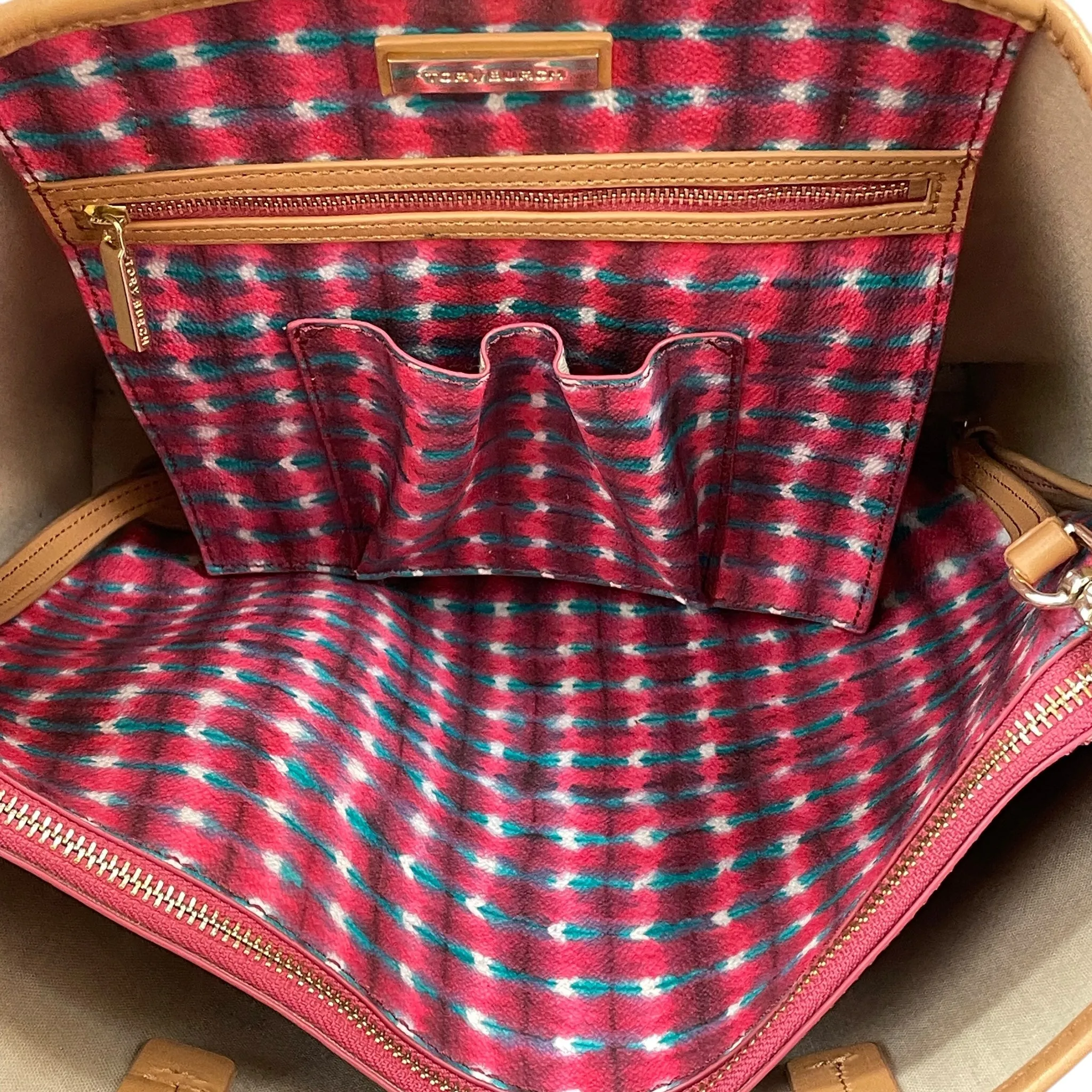 Tote Designer By Tory Burch In Pink, Size:Large